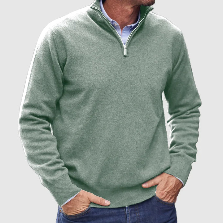 Pull homme élégant style italien, parfait pour un look casual chic polyvalent et raffiné.
