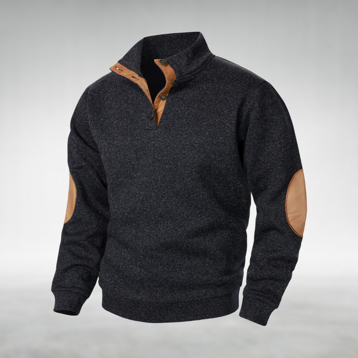 Zoom sur la maille texturée d'un pull homme classique, offrant chaleur et confort. Vêtement essentiel pour l'hiver.
