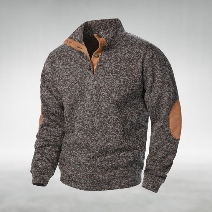 Pull homme en maille chaude, couleur intemporelle, alliant confort décontracté et style classique pour toute occasion.