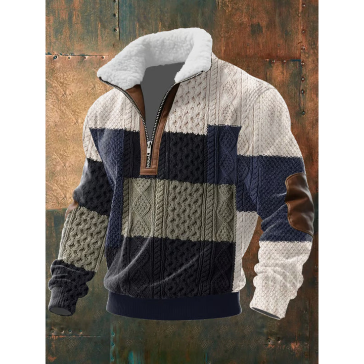 Pull homme en polaire respirante, col montant, pour chaleur et confort sans compromis en hiver.
