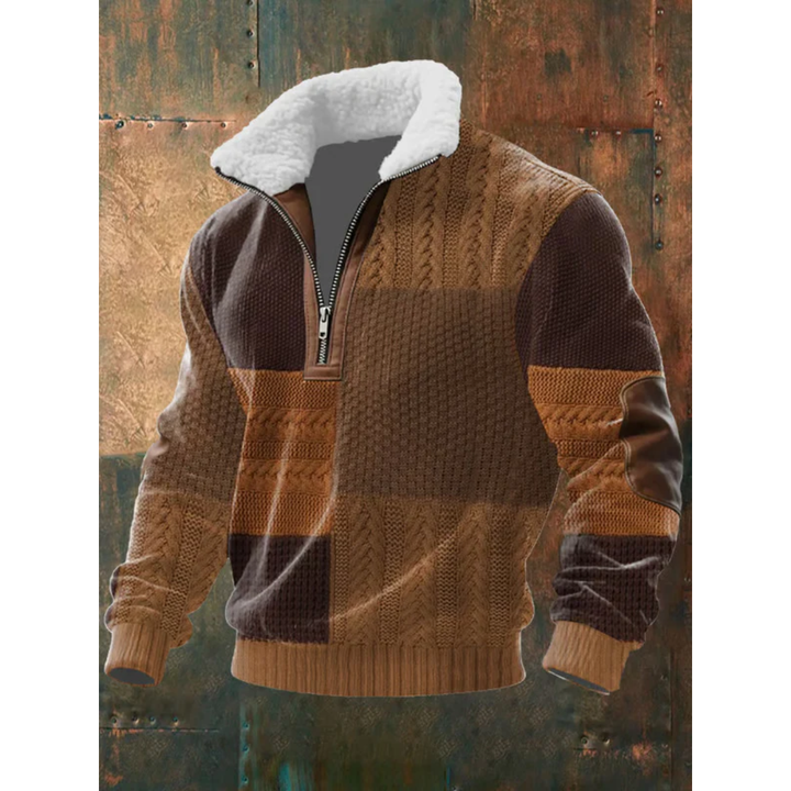 Pull chaud homme, polaire thermique, col montant, pour affronter l'hiver avec style et confort.