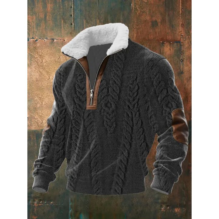 Pull homme polaire ultra-chaud, col montant protecteur, idéal pour les températures hivernales.
