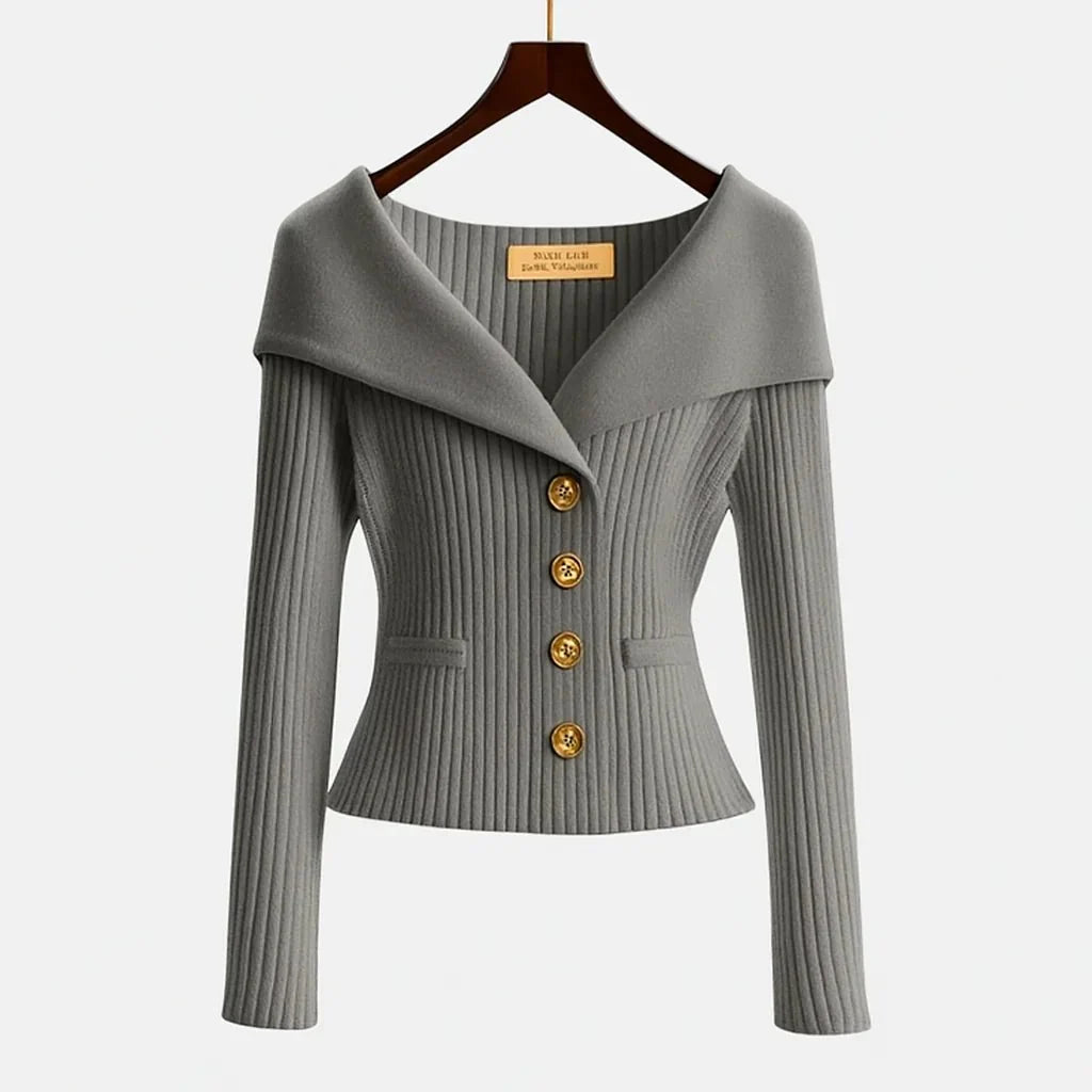Pull femme chic épaules dénudées, design moderne et élégant, idéal pour un look sophistiqué.
