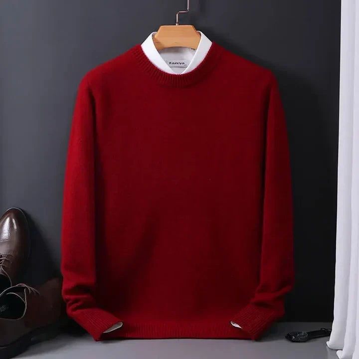 Pull doux homme, coupe raffinée, style intemporel, parfait pour l'hiver, confortable et élégant, polyvalent.