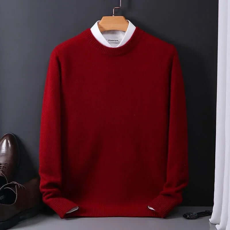 Pull maille homme casual chic, doux et confortable, idéal pour le froid.