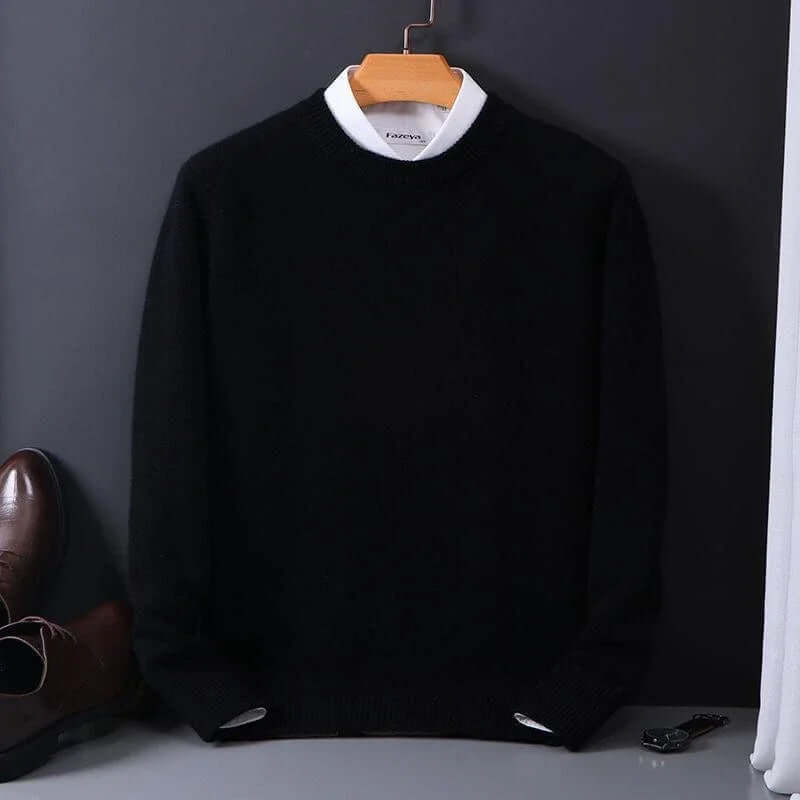 Pull homme élégant en maille, look casual ou chic, idéal pour l'hiver.