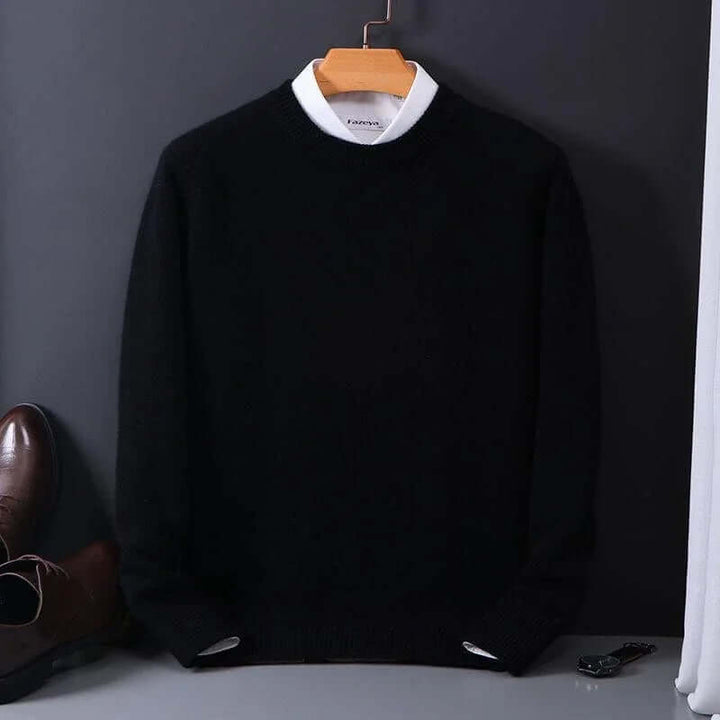 Pull homme élégant en maille, look casual ou chic, idéal pour l'hiver.