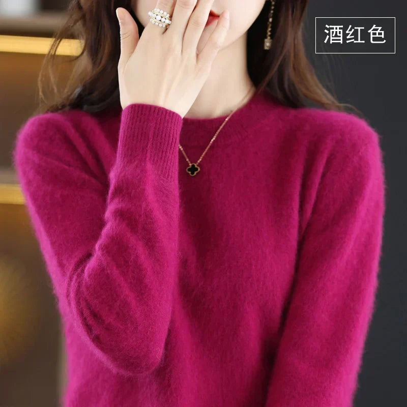 Pull femme doux au toucher, col rond élégant, sensation de chaleur et de bien-être assurée.