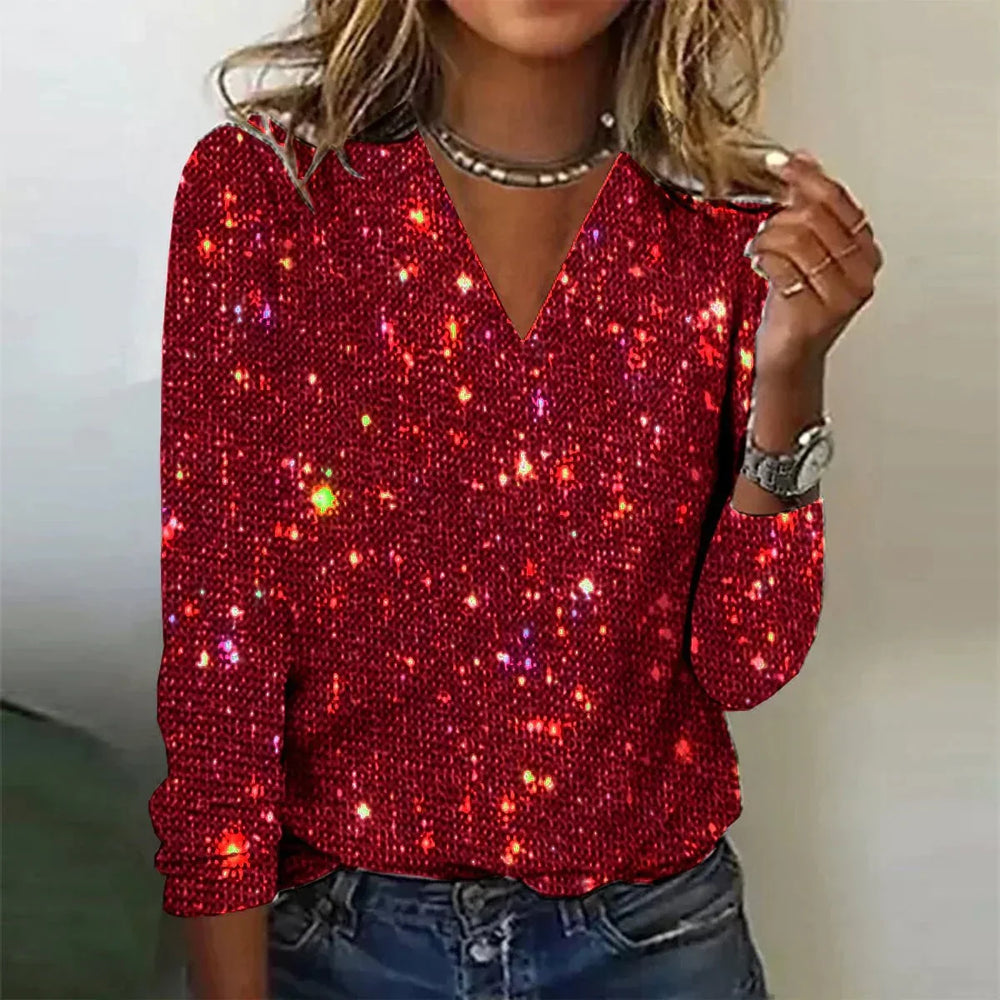 Haut pull femme confortable à col V, parfait pour un style décontracté ou élégant. Chandail tricot mode femme.