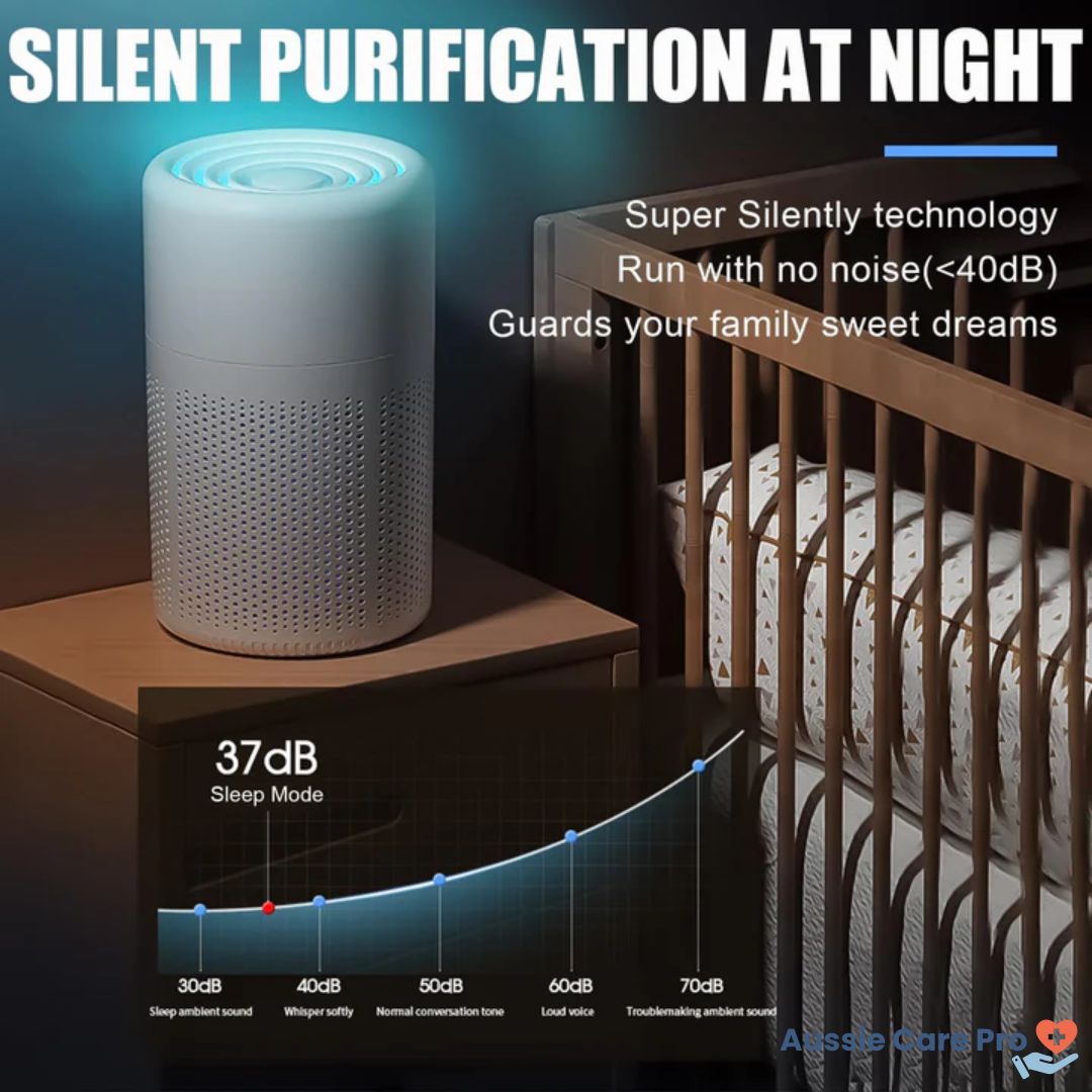 Purificateur d'air silencieux. Élimine odeurs et particules, créant un environnement sans allergènes à la maison.