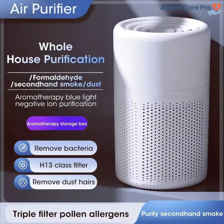 Purificateur d'air silencieux pour un environnement propre et sain. Filtration HEPA contre allergènes et particules.