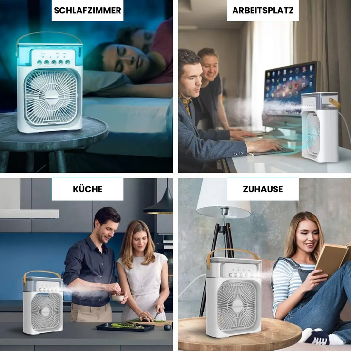 Rafraîchisseur d'air portable pour la maison, offrant une fraîcheur agréable et un soulagement en été.