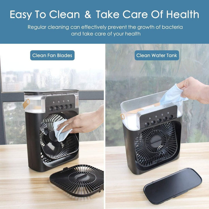 Ce ventilateur humidificateur 3-en-1 fournit un air purifié et frais, idéal pour tout espace de la maison.