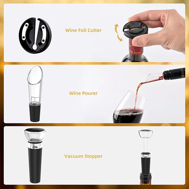 Tire-bouchon électrique pour vin, accessoire de cuisine automatique, facile à utiliser.