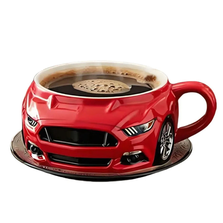 Tasse à café créative design voiture 3D. Un objet unique pour votre bureau ou maison, parfait pour les fans d'auto.