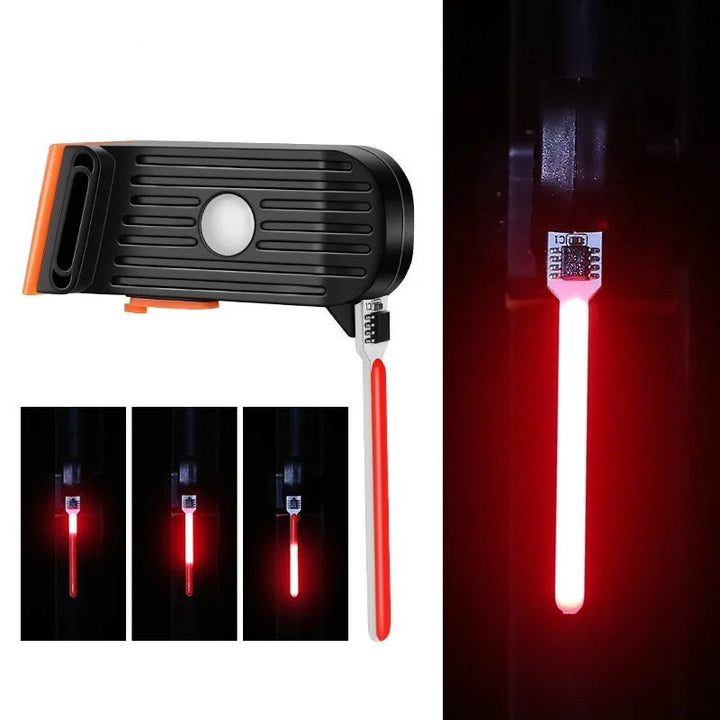 Illuminez votre vélo avec ce feu arrière LED, rechargeable pour cyclisme nocturne en toute sécurité.