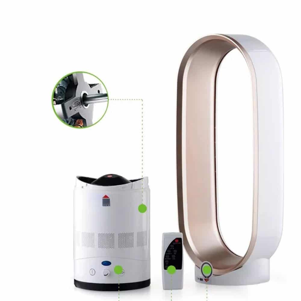 Rafraîchisseur d'air ultra-silencieux et compact, idéal pour un sommeil paisible et frais sans nuisance.