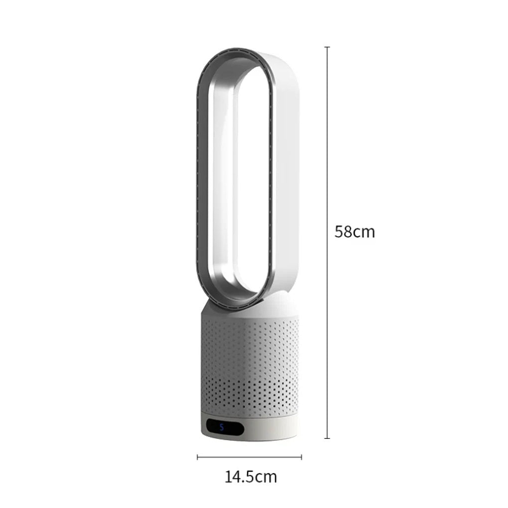 Refroidisseur d'air 3-en-1 compact avec purificateur UV et ioniseur, idéal pour un air sain et frais à la maison.