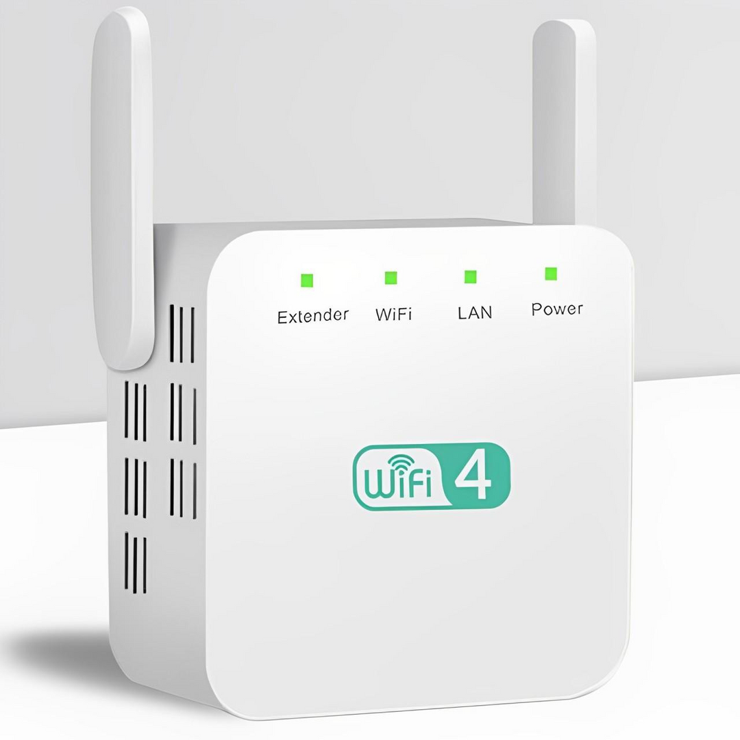 Extension WiFi longue portée garantissant une couverture optimale dans chaque pièce de votre maison.