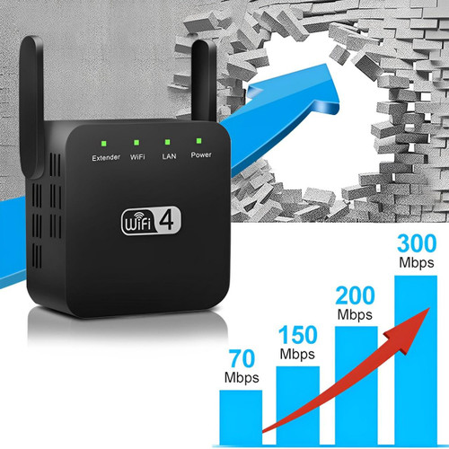 Répéteur WiFi pour maison connectée, offrant une connectivité rapide pour plusieurs appareils sans fil.