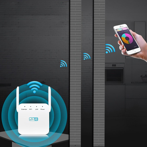Répéteur WiFi compact et discret, s'intégrant parfaitement pour une couverture sans fil maximale.
