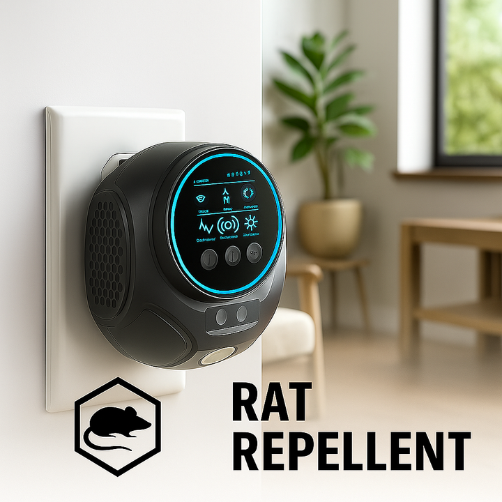 Appareil électronique anti-nuisible: répulsif ultrasonique silencieux contre les rongeurs (rats, souris) maison.