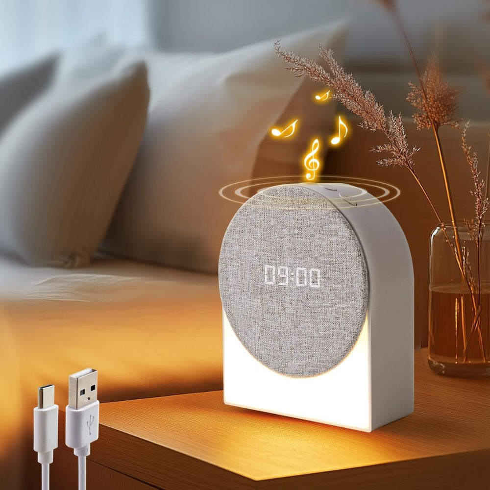 Réveil simulateur aube lumineux numérique, réveil doux. Aide au sommeil et bien-être pour enfants et adultes.
