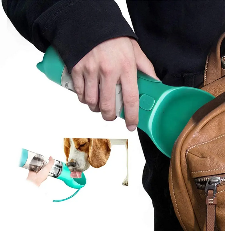 Bouteille d'eau portable pour chien et chat. Distributeur d'eau pratique pour animaux, essentiel en voyage.