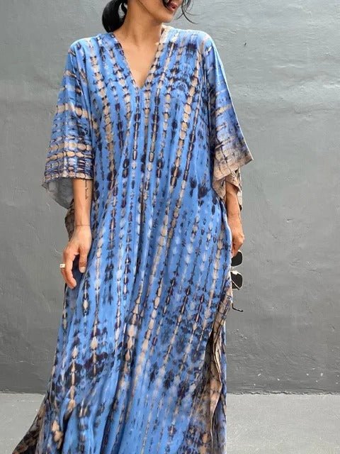 Kaftan maxi élégant et confortable pour femmes, idéal pour la plage et l'été.
