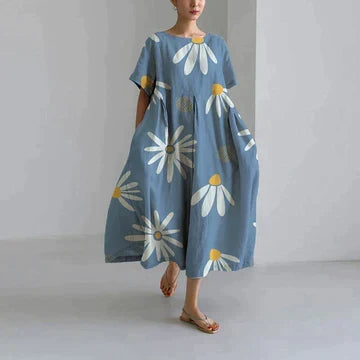 Mode femme : robe fleurie, style élégant et décontracté, idéale pour l'été avec son imprimé floral.