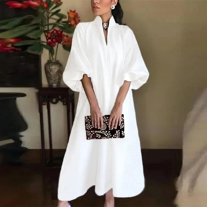 Robe maxi longue femme élégante et confortable, idéale pour l'été et le printemps. Style polyvalent, parfaite pour toute occasion.