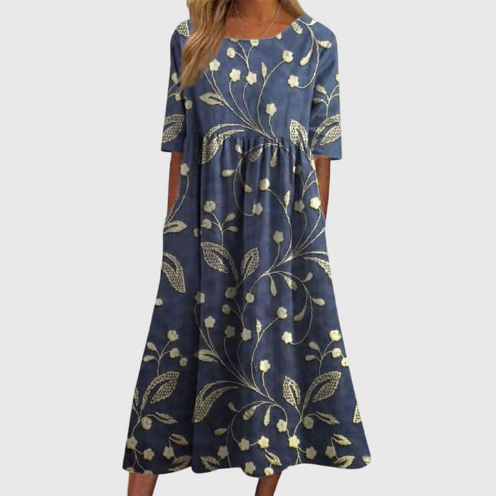 Robe fluide élégante pour femme, style chic et confortable, parfaite pour le quotidien et l'été.