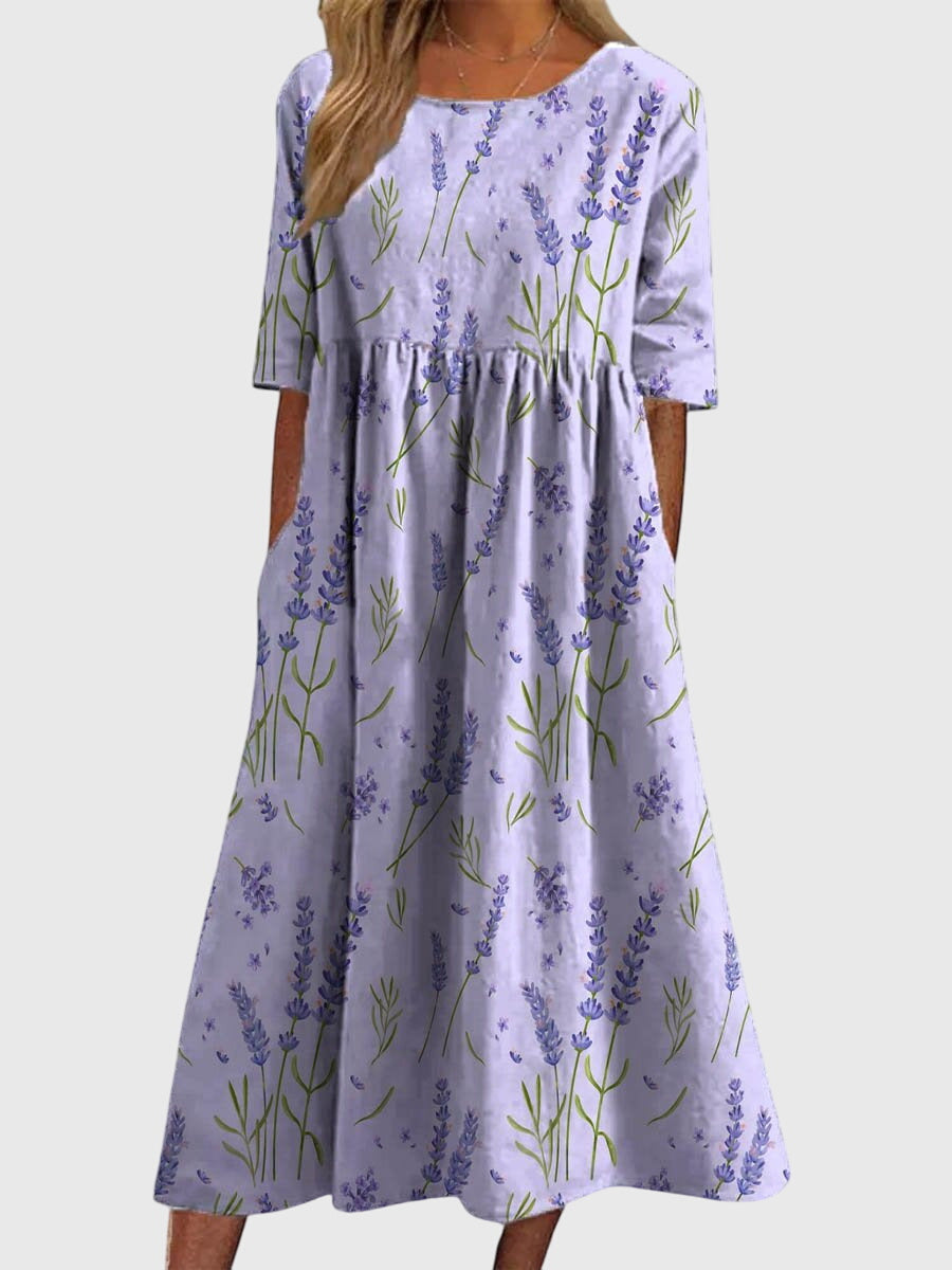 Robe confortable et fluide pour femme, coupe élégante pour un style chic au quotidien, printemps/été.