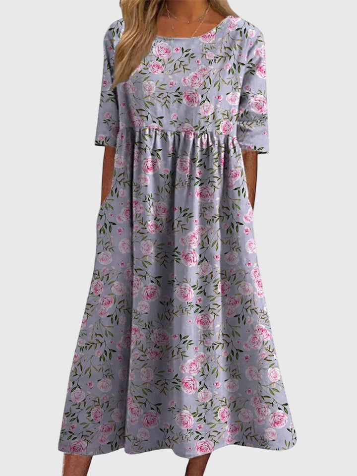 Robe femme chic et fluide, style élégant et décontracté, polyvalente pour le quotidien et occasions.