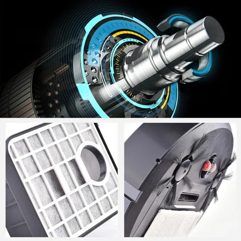 Appareil 3-en-1 : aspirateur, balayeur, laveur. Robot intelligent sans fil pour un nettoyage maison des sols optimal.