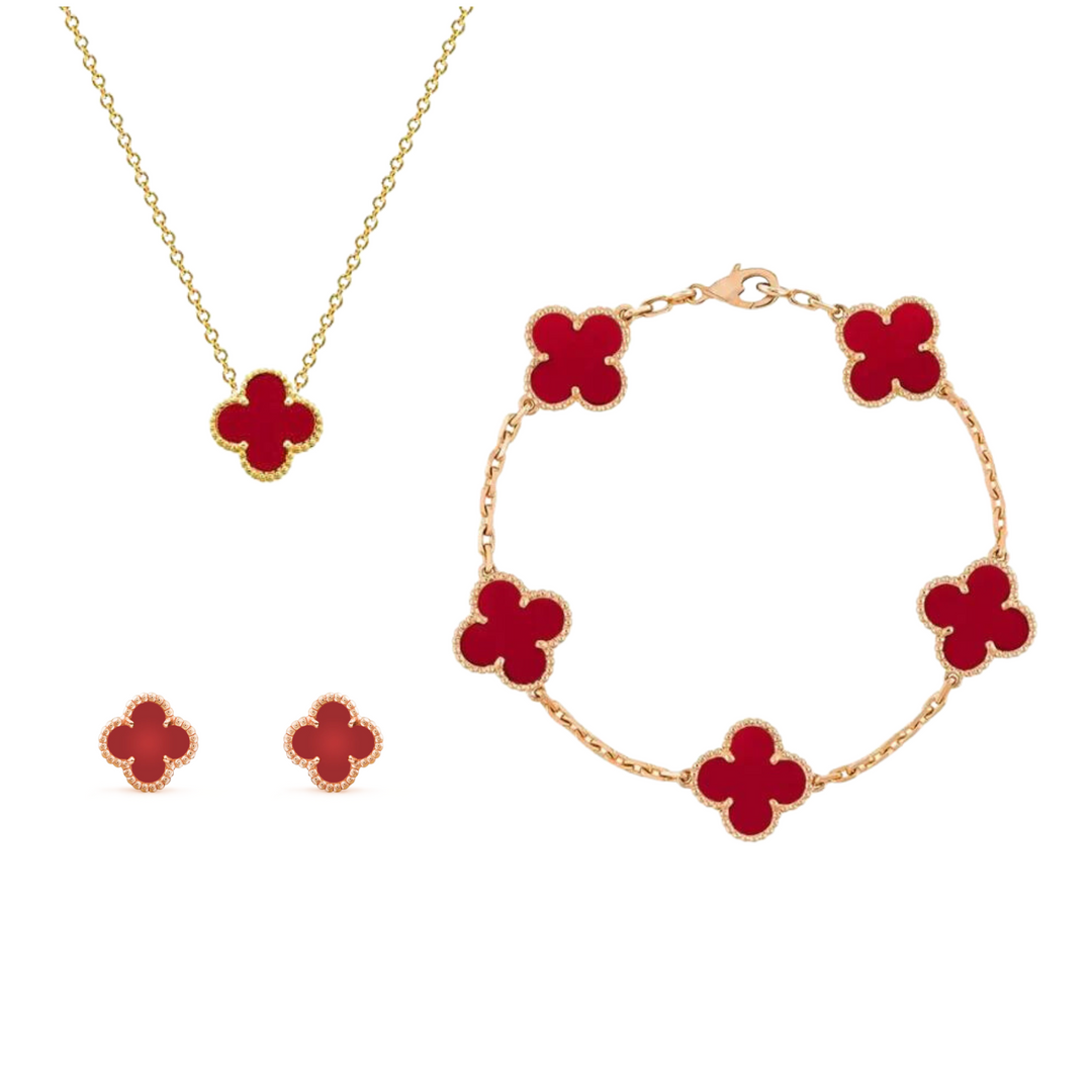 Bracelet femme élégant motif trèfle Aurora, hypoallergénique et durable. Complète l'ensemble de bijoux.