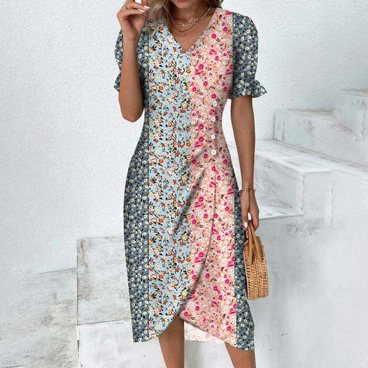 Robe midi femme pour la mode féminine, élégante et décontractée, idéale en vacances ou à la plage.