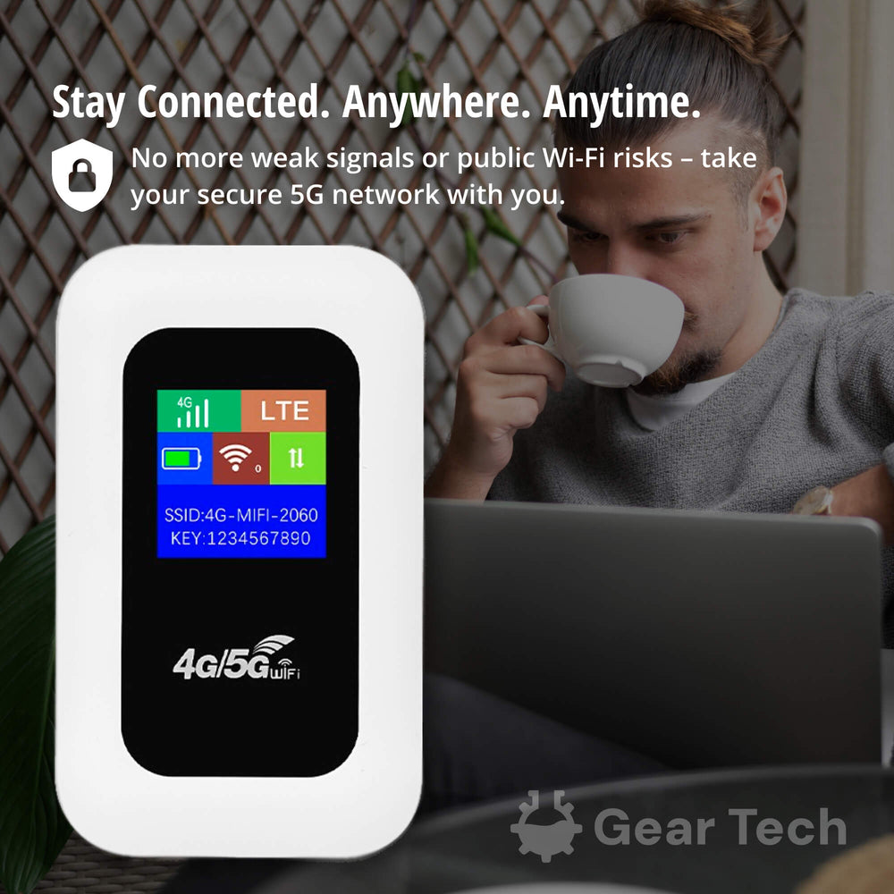 Routeur WiFi mobile 4G/5G pour une connexion internet rapide à la maison ou en voyage.