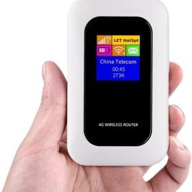 Routeur Wi-Fi mobile 5G avec emplacement pour carte SIM, créant un hotspot personnel partout.