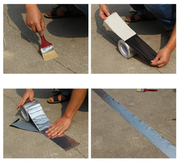 Ruban d'étanchéité aluminium ultra-résistant, idéal pour réparations permanentes et étanches sur diverses surfaces.
