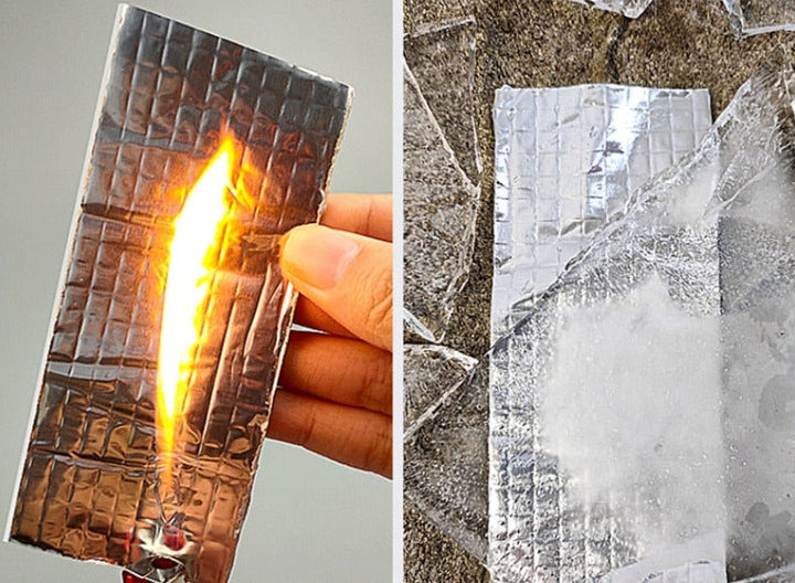 Ruban de réparation adhésif en aluminium, étanche et résistant, pour colmater efficacement les fuites et isoler.