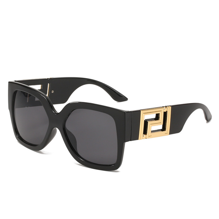 Lunettes de soleil carrées oversize unisexes élégantes, idéales pour un look estival chic et une protection UV optimale.