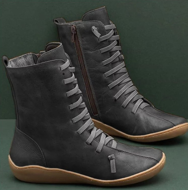 Bottines artisanales pour femme, design élégant et confort optimal. Semelle antidérapante et flexible pour l'hiver.