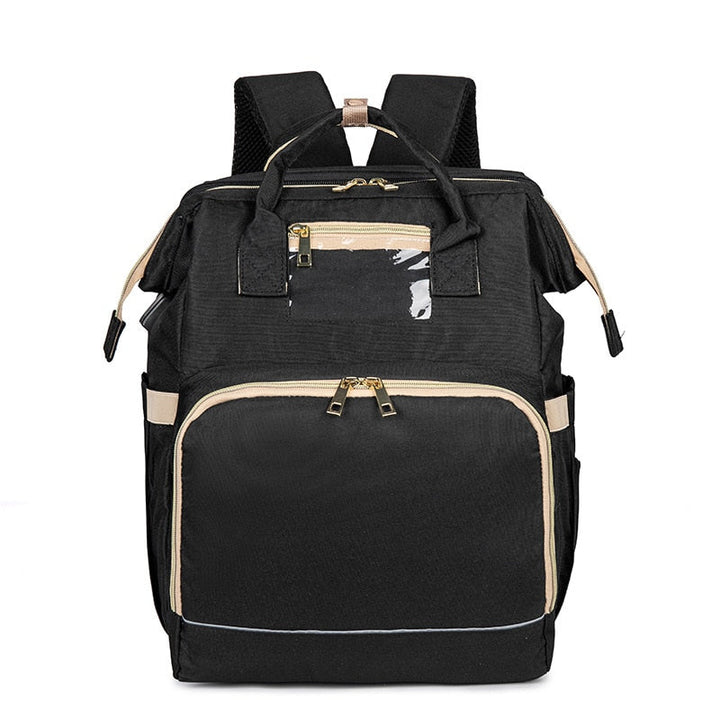 Sac de voyage bébé imperméable, sac à dos à langer avec lit pliable pour des déplacements faciles et organisés.