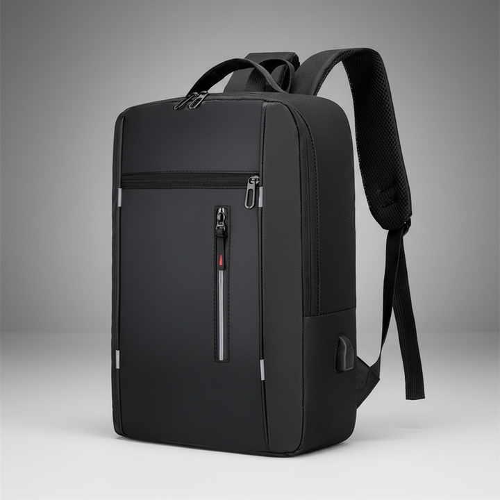 Sac à dos business unisexe imperméable et élégant pour travail, voyage, avec compartiment ordinateur portable protégé.