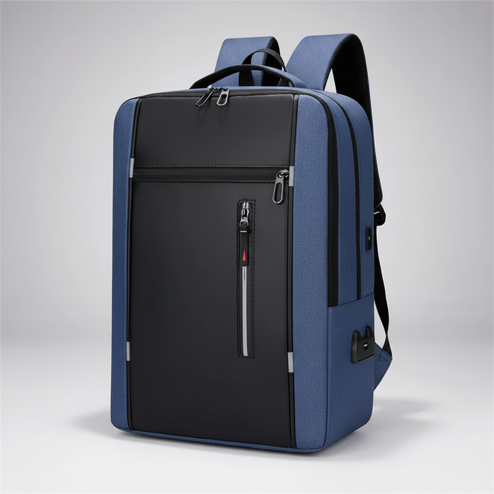 Sac à dos imperméable noir, protège ordinateur portable et documents pour business, bureau ou voyage professionnel.