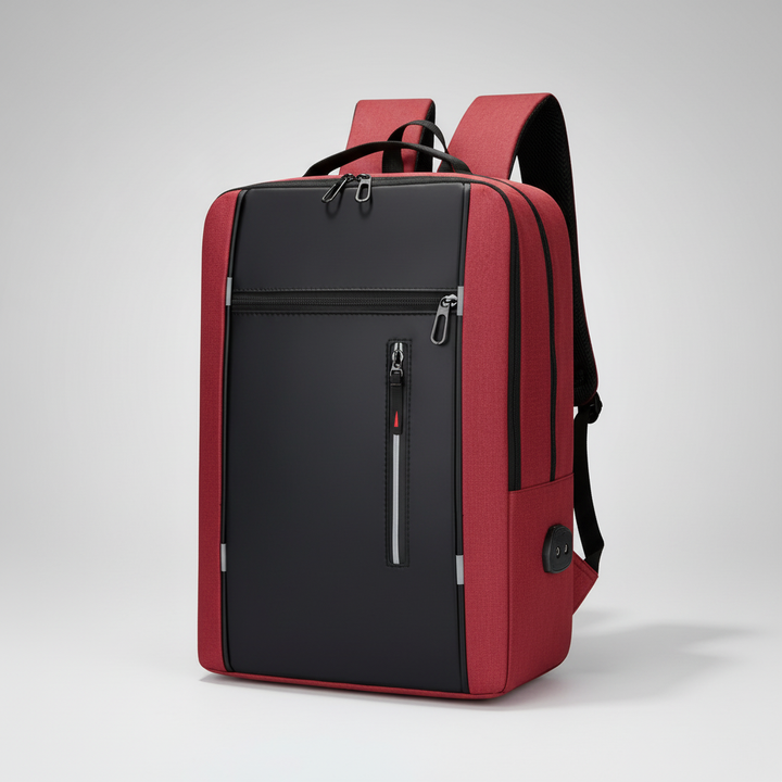 Sac à dos de travail avec multiples compartiments pour une organisation optimale et sécurisée d'un ordinateur portable.