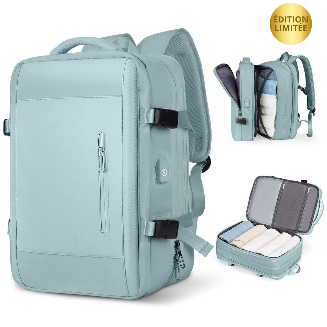 Sac à dos élégant et compact pour voyage urbain, design polyvalent adapté aux hommes et femmes.