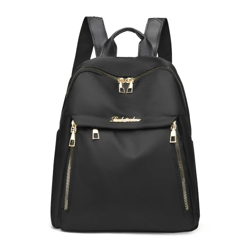 Sac à dos élégant noir pour femme, parfait pour le quotidien et les voyages, alliant mode et praticité.