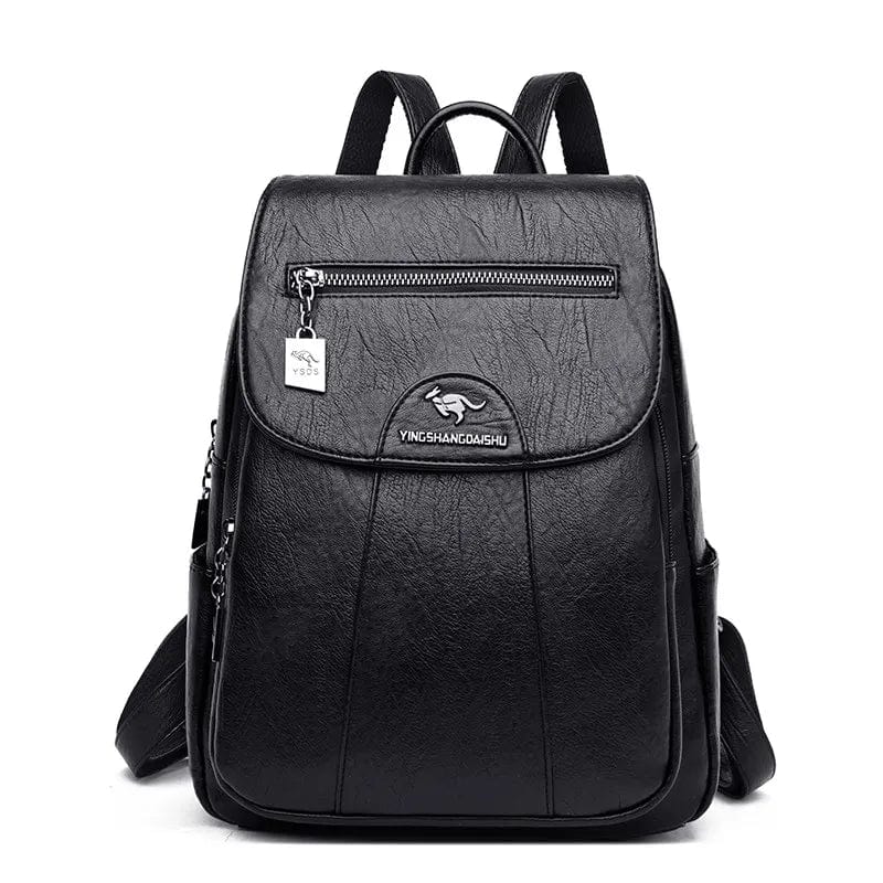 Détail des finitions du sac à dos femme Silvy en cuir PU, un accessoire mode de qualité supérieure.